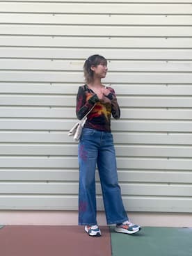 「Desigual（デシグアル）のナイロンジョガースニーカー（スニーカー、その他）」を使った、Desigual 沖縄 STAFFさん（レディース・160cm）の夏コーディネート
