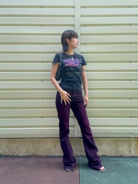 「Desigual（デシグアル）のアイテム（サンダル、ブラック系）」を使った、Desigual 沖縄 STAFFさん（レディース・160cm）の夏コーディネート