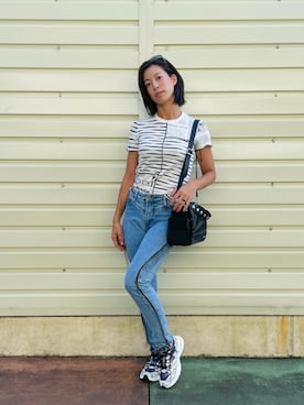 「高身長女子」｜Desigual 沖縄 STAFFさん（レディース・160cm）の秋コーディネート