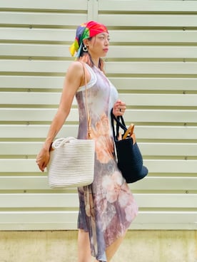 「アイテム（ドレス）」を使った、Desigual 沖縄 STAFFさん（レディース・160cm）の夏コーディネート
