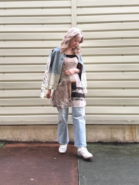 「刺繍」｜Desigual 沖縄 STAFFさん（レディース・160cm）の春コーディネート