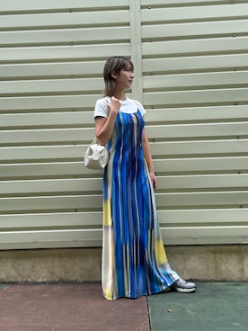 「Desigual（デシグアル）のアイテム」を使った、Desigual 沖縄 STAFFさん（レディース・160cm）の夏コーディネート