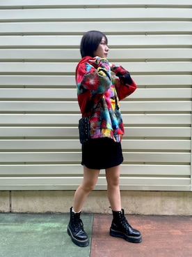 「Desigual（デシグアル）のアイテム（パーカー）」を使った、Desigual 沖縄 STAFFさん（レディース・147cm）の秋コーディネート