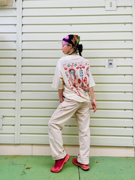 「Desigual（デシグアル）のアイテム」を使った、Desigual 沖縄 STAFFさん（レディース・160cm）の冬コーディネート