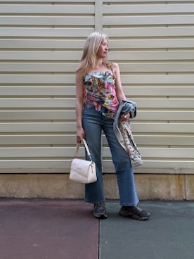 「Desigual（デシグアル）のアイテム」を使った、Desigual 沖縄 STAFFさん（レディース・160cm）の春コーディネート