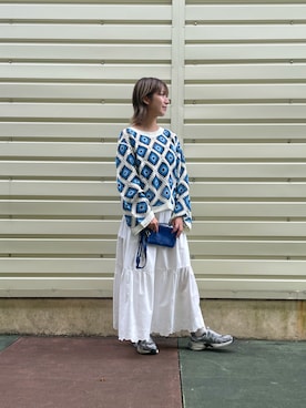 「Desigual（デシグアル）のアイテム」を使った、Desigual 沖縄 STAFFさん（レディース・160cm）の夏コーディネート