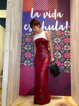 「アイテム（ワンピース/ドレス、レッド系）」を使った、Desigual 沖縄 STAFFさん（レディース・160cm）の秋コーディネート
