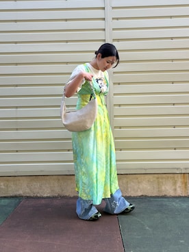 「Desigual（デシグアル）のアイテム」を使った、Desigual 沖縄 STAFFさん（レディース・160cm）の夏コーディネート