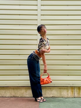 「Desigual（デシグアル）のアイテム」を使った、Desigual 沖縄 STAFFさん（レディース・160cm）の夏コーディネート