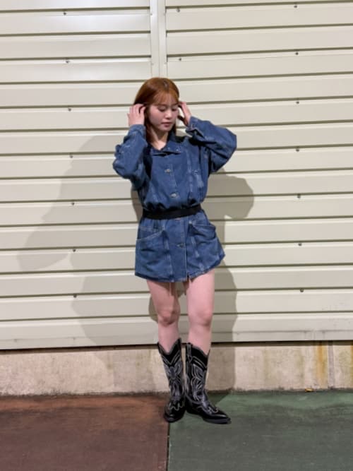 セール】JOLENECOWBOYBLACKREPR レザーウェスタンブーツミドルハーフ