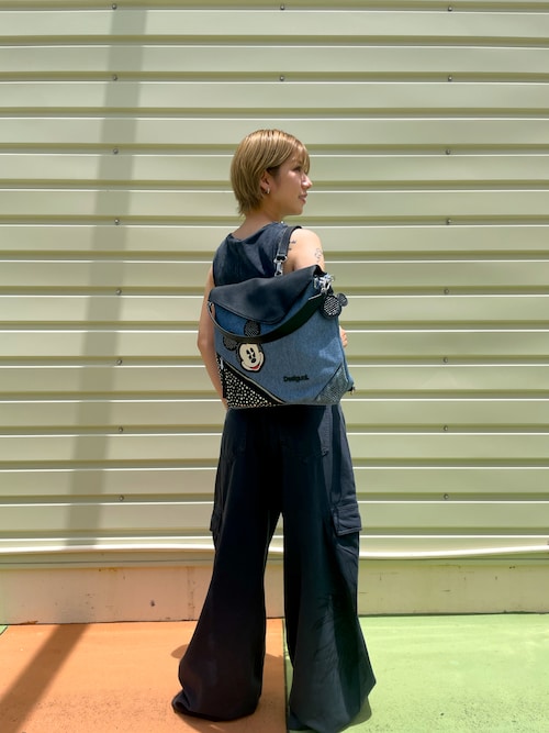 ミッキーデニム 2wayショルダーバッグ スタッズ（バックパック