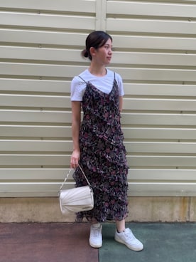 「Desigual（デシグアル）のアイテム（ワンピース/ドレス）」を使った、Desigual 沖縄 STAFFさん（レディース・147cm）の夏コーディネート