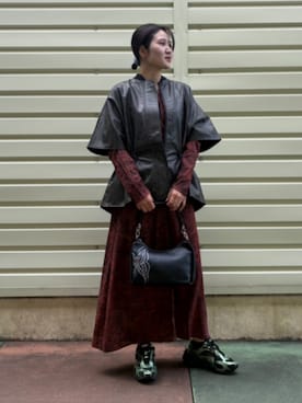 「アイテム（ポンチョ）」を使った、Desigual 沖縄 STAFFさん（レディース・160cm）の秋コーディネート