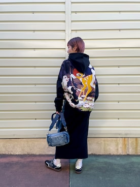 「アイテム（デニムスカート）」を使った、Desigual 沖縄 STAFFさん（レディース・160cm）の冬コーディネート