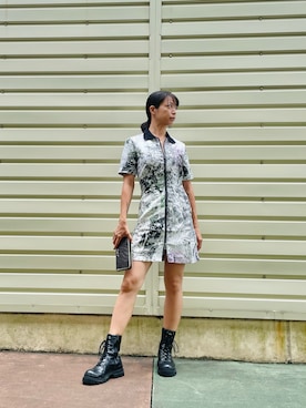 「Desigual（デシグアル）のアイテム」を使った、Desigual 沖縄 STAFFさん（レディース・160cm）の夏コーディネート