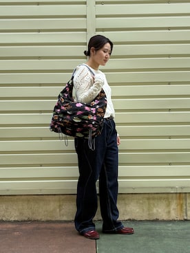 「Desigual（デシグアル）のデニムパンツ（デニムパンツ、ブルー系）」を使った、Desigual 沖縄 STAFFさん（レディース・160cm）の夏コーディネート