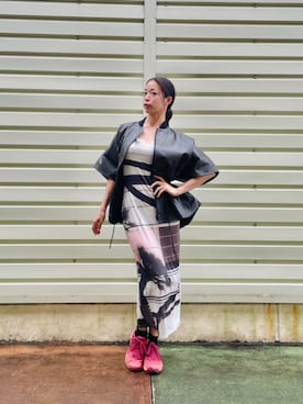 「Desigual（デシグアル）のアイテム」を使った、Desigual 沖縄 STAFFさん（レディース・160cm）の冬コーディネート