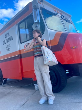 Desigual 沖縄 STAFFさん（レディース・157cm）の夏コーディネート