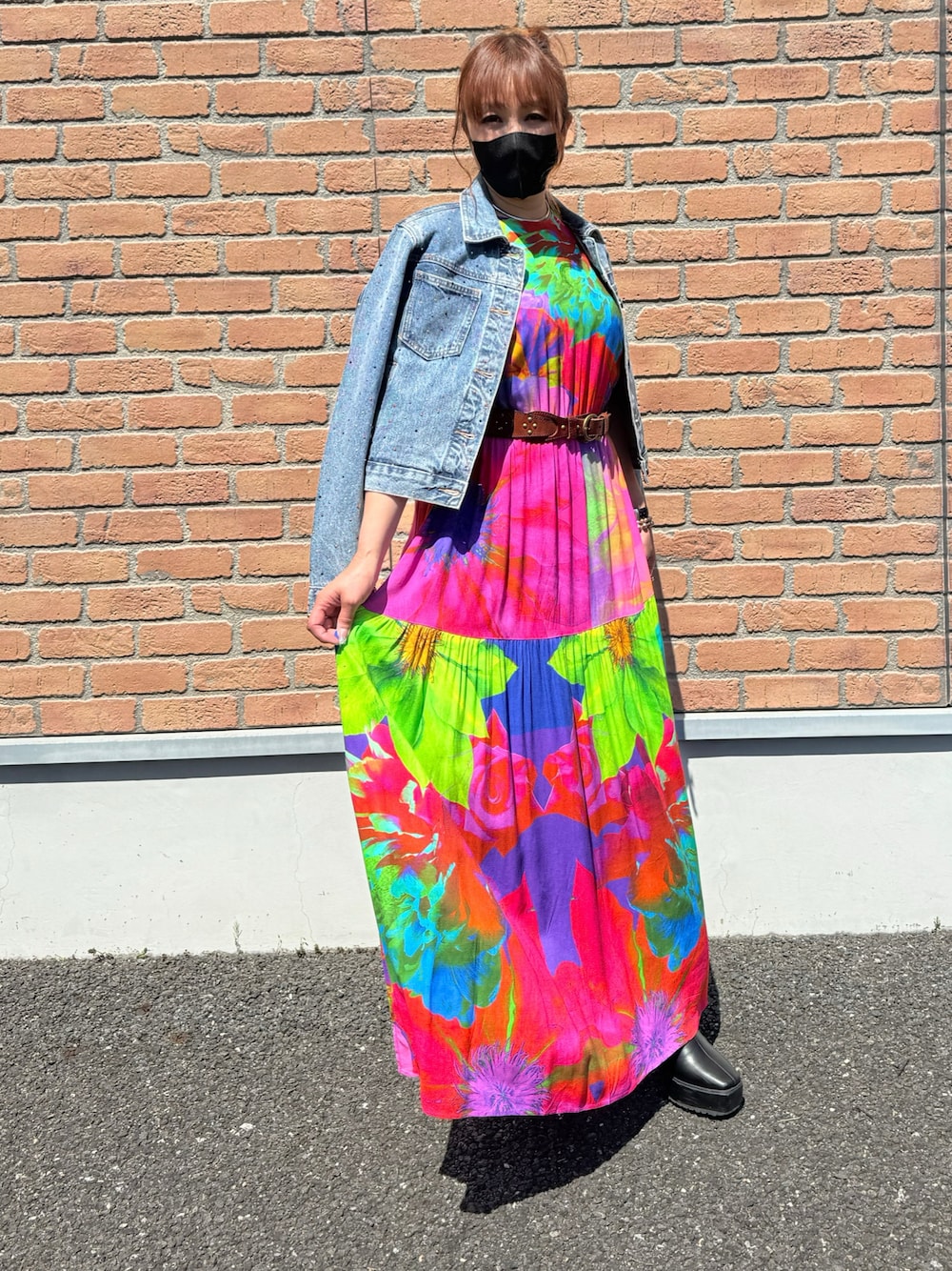 Desigual（デシグアル）の「花柄 カットアウト ロングワンピース