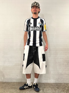 「サッカー」｜RJさん（メンズ・180cm）の夏コーディネート