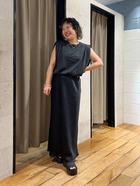 「LOWRYS FARM（ローリーズファーム）のバルーンプルオーバーフレンチスリーブ　574769（Tシャツ/カットソー）」を使った、ミノさんさん（レディース・154cm）の夏コーディネート