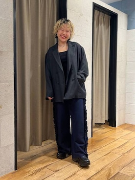 「アイテム（テーラードジャケット）」を使った、ミノさんさん（レディース・154cm・20代）の秋コーディネート