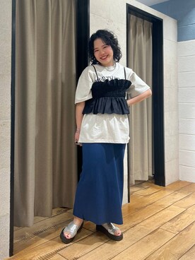「アイテム（その他トップス）」を使った、ミノさんさん（レディース・154cm・20代）の春コーディネート