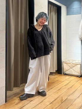 「アイテム（スウェットパンツ）」を使った、ミノさんさん（レディース・154cm・20代）の秋コーディネート