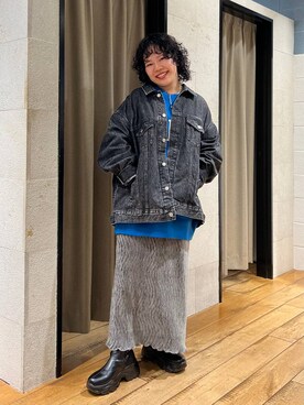 「アイテム（スウェット）」を使った、ミノさんさん（レディース・154cm・20代）の秋コーディネート