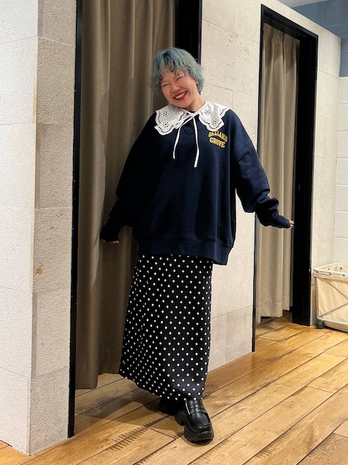 ストレッチサテンスカート　 290120