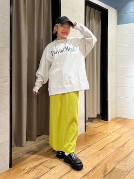「アイテム（スウェット）」を使った、ミノさんさん（レディース・154cm・20代）の秋コーディネート