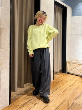 「アイテム（オールインワン・サロペット）」を使った、ミノさんさん（レディース・154cm・20代）の秋コーディネート