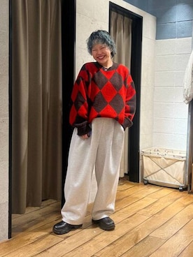 「アイテム（スウェットパンツ）」を使った、ミノさんさん（レディース・154cm・20代）の秋コーディネート