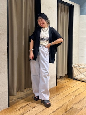 「アイテム（テーラードジャケット）」を使った、ミノさんさん（レディース・154cm・20代）の夏コーディネート