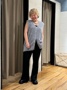 「アイテム（ベスト）」を使った、ミノさんさん（レディース・154cm・20代）の夏コーディネート