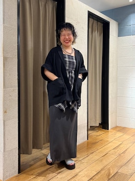 「LOWRYS FARM（ローリーズファーム）のアイテム（ジャケット/アウター）」を使った、ミノさんさん（レディース・154cm）の夏コーディネート