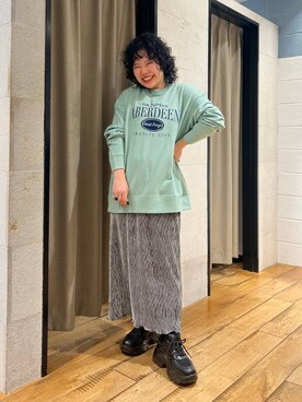 「アイテム（スウェット）」を使った、ミノさんさん（レディース・154cm・20代）の秋コーディネート