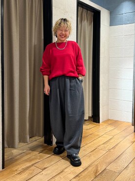 「LOWRYS FARM（ローリーズファーム）のソフトウラケプルオーバー  579079（スウェット）」を使った、ミノさんさん（レディース・154cm）の秋コーディネート