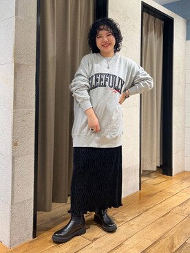 「アイテム（スウェット）」を使った、ミノさんさん（レディース・154cm・20代）の秋コーディネート