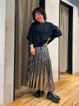 「アイテム（スウェット）」を使った、ミノさんさん（レディース・154cm・20代）の秋コーディネート