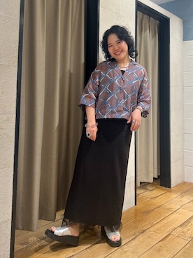 「透けにくい」｜ミノさんさん（レディース・154cm）の春コーディネート