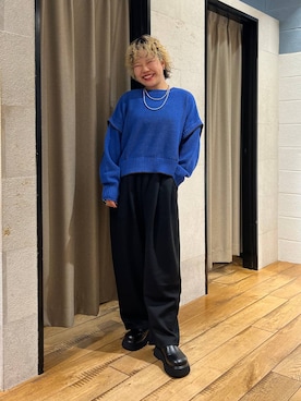 「アイテム（トップス）」を使った、ミノさんさん（レディース・154cm・20代）の秋コーディネート
