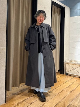 「アイテム（カーディガン/ボレロ）」を使った、ミノさんさん（レディース・154cm・20代）の冬コーディネート