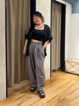 「アイテム（テーラードジャケット）」を使った、ミノさんさん（レディース・154cm・20代）の夏コーディネート