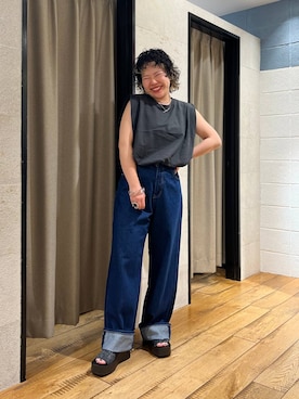 「着痩せ」｜ミノさんさん（レディース・154cm）の夏コーディネート