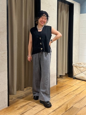 「アイテム（トップス）」を使った、ミノさんさん（レディース・154cm・20代）の夏コーディネート