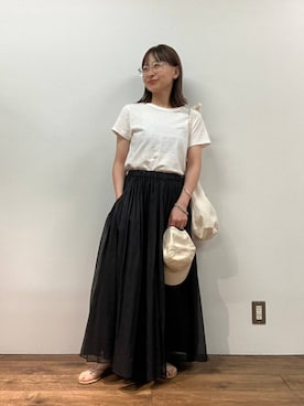 「人気アイテムをチェック！」｜「アイテム（キャップ）」を使った、kuiaeさん（レディース・157cm）の春コーディネート