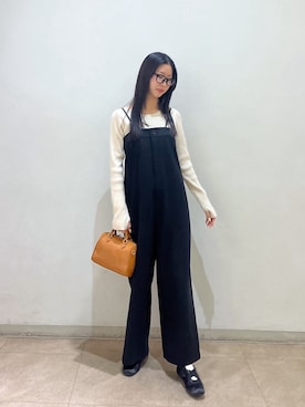「FREE'S MART（フリーズマート）のアイテム（オールインワン・サロペット）」を使った、miyuさん（レディース・164cm）の春コーディネート