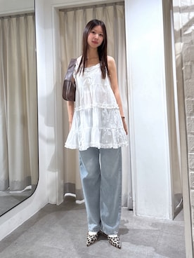「FREE'S MART（フリーズマート）のアイテム（ワンピース）」を使った、miyuさん（レディース・164cm）の夏コーディネート