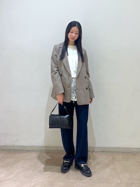 「FREE'S MART（フリーズマート）のアイテム（スウェット）」を使った、miyuさん（レディース・164cm）の春コーディネート
